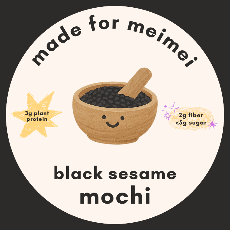 black sesame mochi