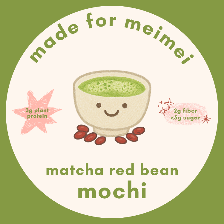 matcha red bean mochi