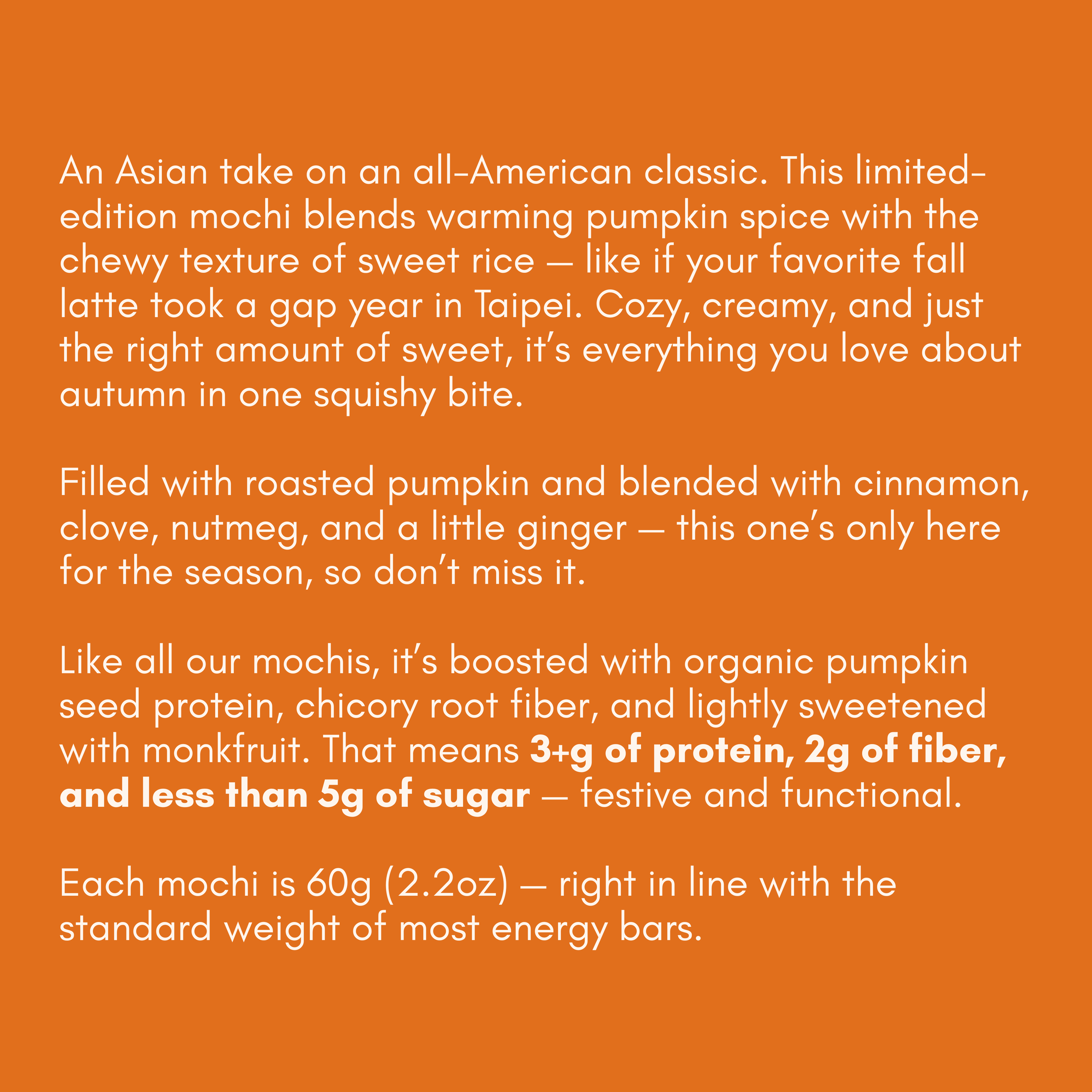 pumpkin spice mochi