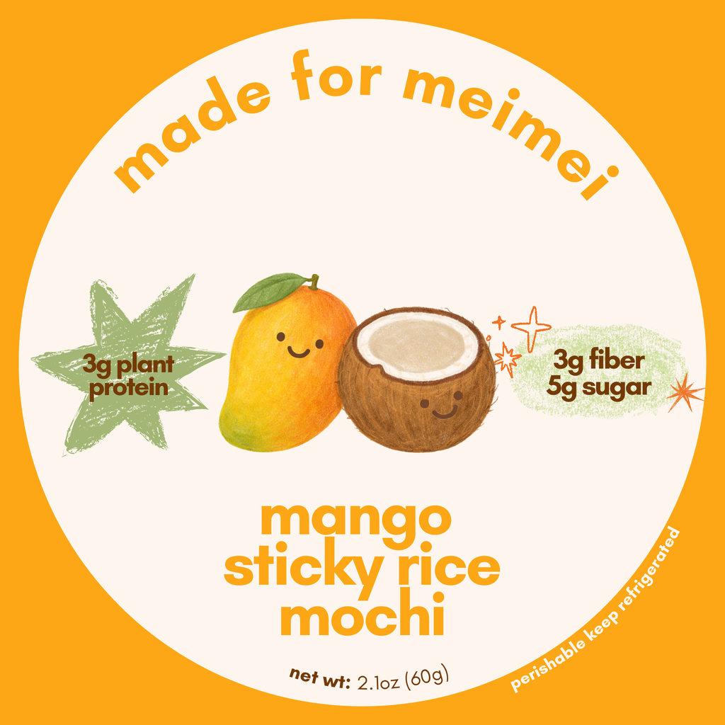 mango sticky rice dip mochi