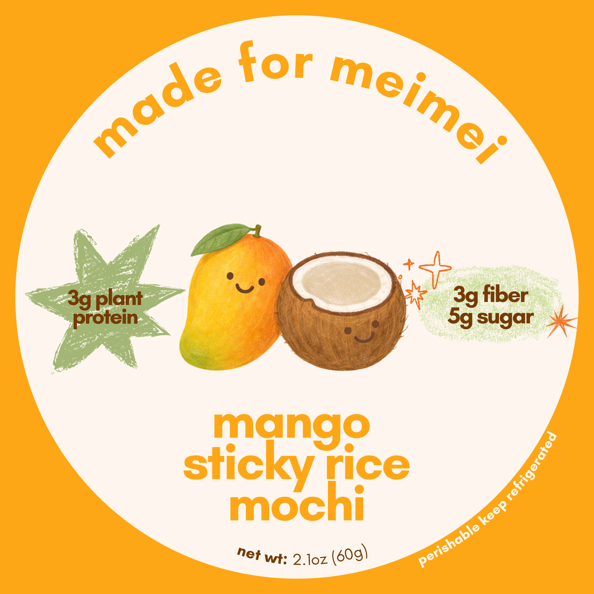 mango sticky rice dip mochi